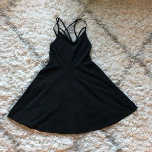 PINK Black Strappy Dress